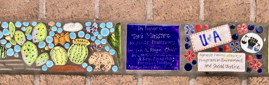 Tiles on a bench